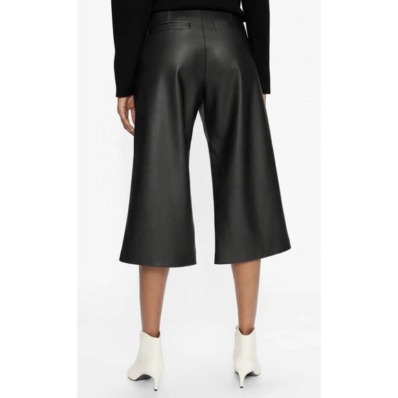TED BAKER London Liivit Cropped-leg Faux Leather Culottes Size 2 Nordstrom - Picture 2 of 3